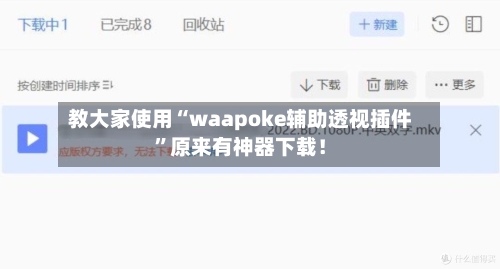 教大家使用“waapoke辅助透视插件”原来有神器下载！