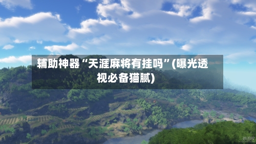 辅助神器“天涯麻将有挂吗”(曝光透视必备猫腻)