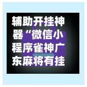 辅助开挂神器“微信小程序雀神广东麻将有挂吗	”详细分享装挂-第2张图片