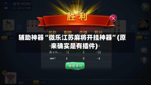 辅助神器“微乐江苏麻将开挂神器”(原来确实是有插件)