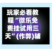 玩家必看教程“微乐免费挂试用三天”(作弊)辅助透视教程-第3张图片