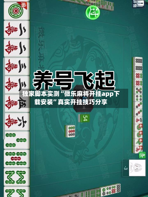 独家脚本实测“微乐麻将开挂app下载安装”真实开挂技巧分享-第2张图片