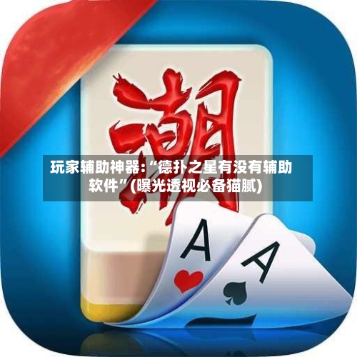 玩家辅助神器:“德扑之星有没有辅助软件”(曝光透视必备猫腻)