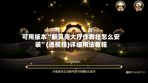可用版本“新贝壳大厅作弊挂怎么安装”(透视挂)详细用法教程-第3张图片