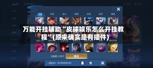 万能开挂辅助“皮球娱乐怎么开挂教程”(原来确实是有插件)-第3张图片