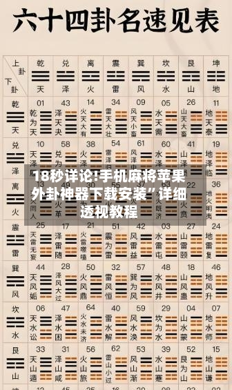 18秒详论!手机麻将苹果外卦神器下载安装	”详细透视教程-第2张图片