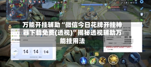 万能开挂辅助“微信今日花牌开挂神器下载免费(透视)”揭秘透视辅助万能挂用法-第2张图片