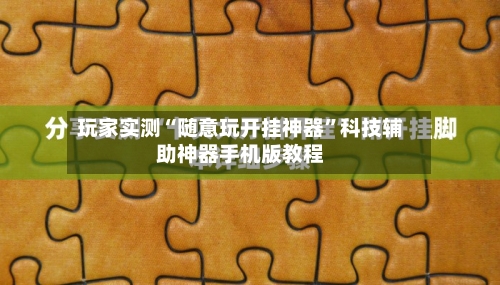 玩家实测“随意玩开挂神器”科技辅助神器手机版教程-第3张图片