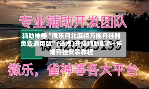 辅助神器“微乐河北麻将万能开挂器免费通用版”(透视)开挂辅助脚本+详细开挂安装教程-第3张图片