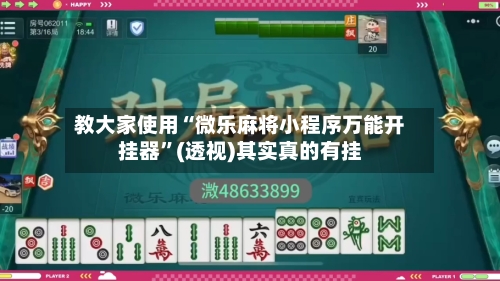教大家使用“微乐麻将小程序万能开挂器”(透视)其实真的有挂-第2张图片
