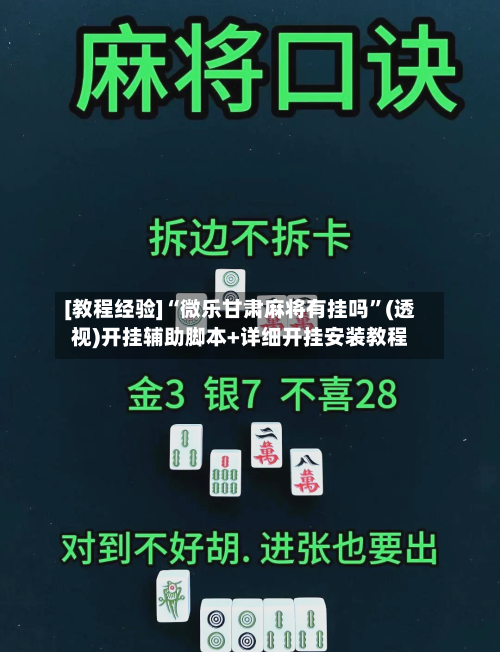 [教程经验]“微乐甘肃麻将有挂吗”(透视)开挂辅助脚本+详细开挂安装教程-第2张图片