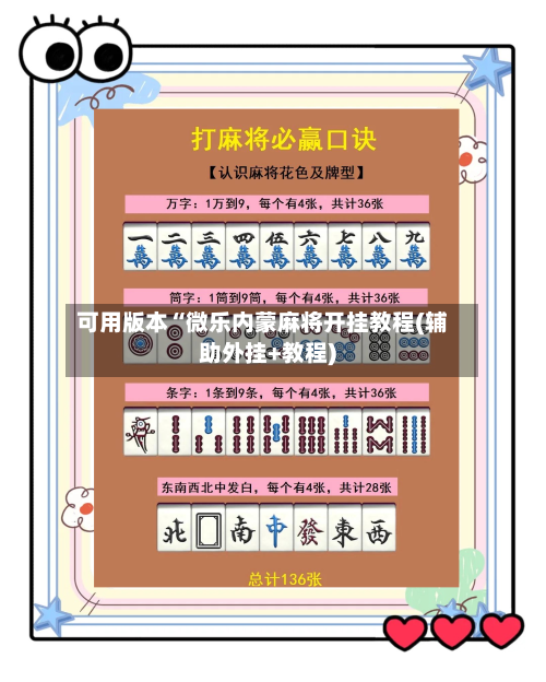 可用版本“微乐内蒙麻将开挂教程(辅助外挂+教程)-第2张图片