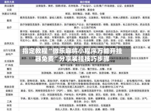 指定教程“微乐麻将小程序万能开挂器免费”分享装挂技巧步骤
