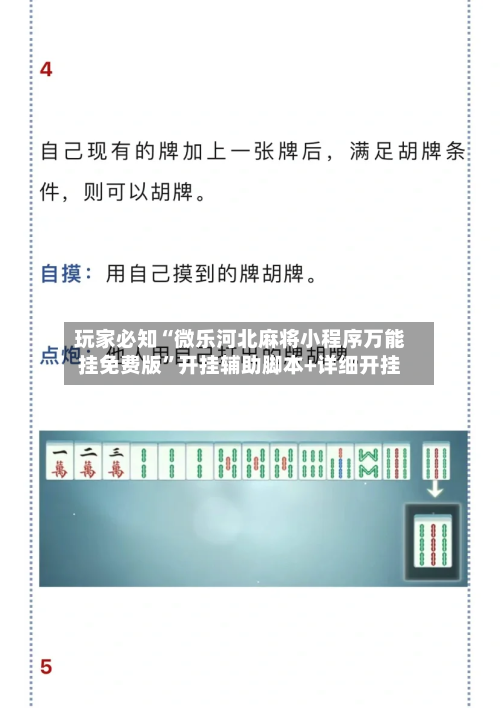 玩家必知“微乐河北麻将小程序万能挂免费版	”开挂辅助脚本+详细开挂-第2张图片