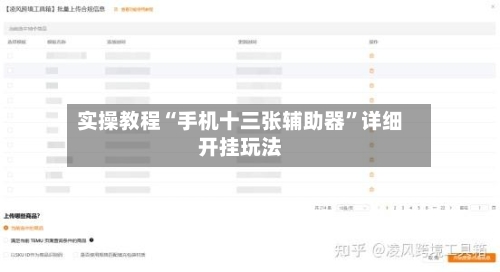 实操教程“手机十三张辅助器	”详细开挂玩法-第2张图片
