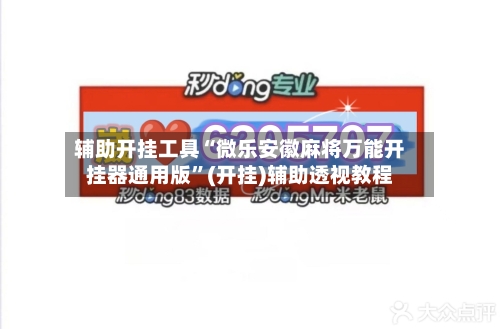辅助开挂工具“微乐安徽麻将万能开挂器通用版	”(开挂)辅助透视教程-第2张图片