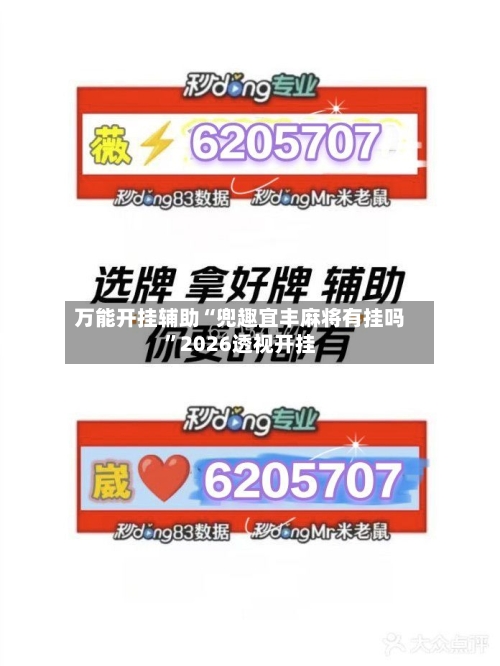 万能开挂辅助“兜趣宜丰麻将有挂吗”2026透视开挂-第2张图片