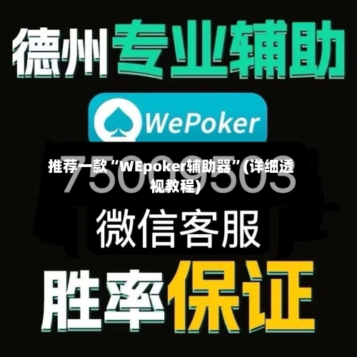 推荐一款“WEpoker辅助器	”(详细透视教程)-第2张图片