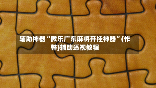 辅助神器“微乐广东麻将开挂神器”(作弊)辅助透视教程-第3张图片