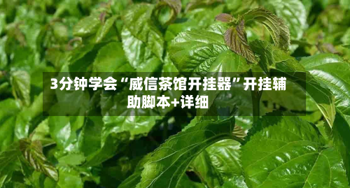 3分钟学会“威信茶馆开挂器”开挂辅助脚本+详细