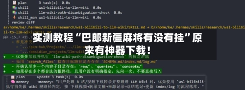 实测教程“巴郎新疆麻将有没有挂”原来有神器下载！-第3张图片