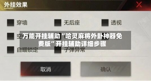 万能开挂辅助“哈灵麻将外卦神器免费版”开挂辅助详细步骤-第3张图片