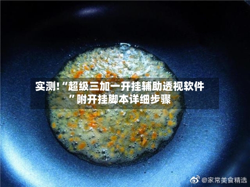 实测!“超级三加一开挂辅助透视软件”附开挂脚本详细步骤