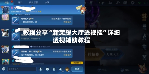 教程分享“新荣耀大厅透视挂”详细透视辅助教程