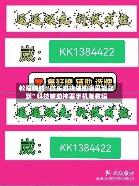 教程辅助“微乐游戏辅助哪里能买到”科技辅助神器手机版教程