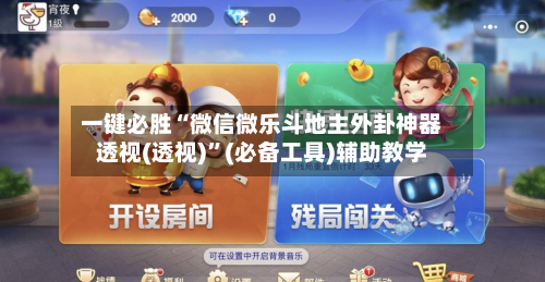 一键必胜“微信微乐斗地主外卦神器透视(透视)”(必备工具)辅助教学-第2张图片