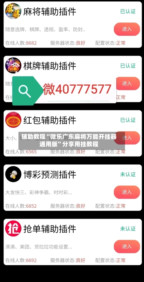 辅助教程“微乐广东麻将万能开挂器通用版”分享用挂教程-第2张图片