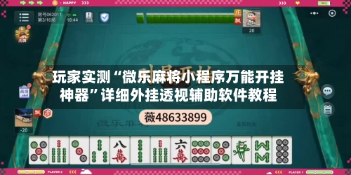 玩家实测“微乐麻将小程序万能开挂神器	”详细外挂透视辅助软件教程-第2张图片