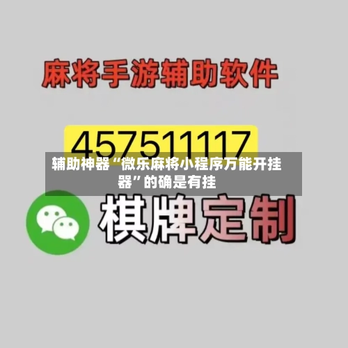 辅助神器“微乐麻将小程序万能开挂器”的确是有挂-第3张图片