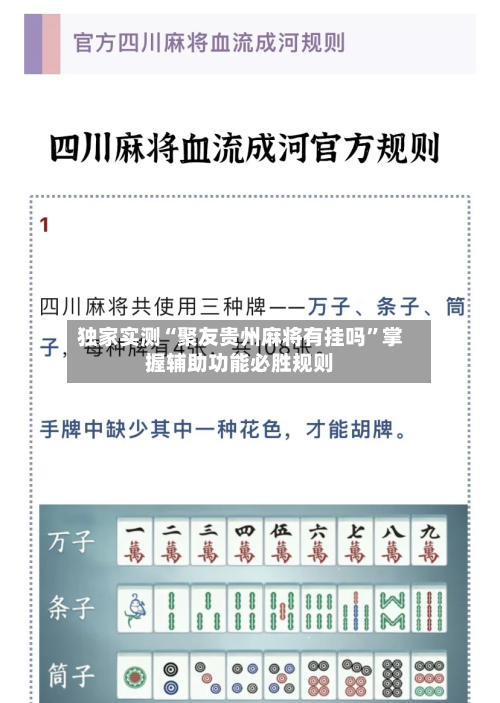 独家实测“聚友贵州麻将有挂吗”掌握辅助功能必胜规则-第2张图片