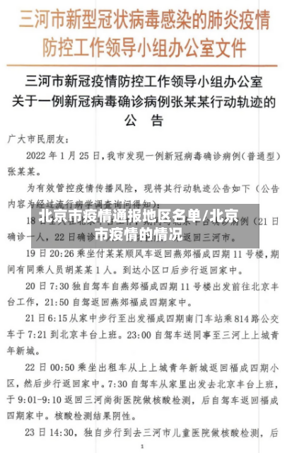 北京市疫情通报地区名单/北京市疫情的情况-第3张图片