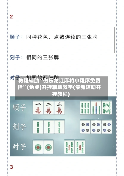 教程辅助“微乐龙江麻将小程序免费挂	”(免费)开挂辅助教学(最新辅助开挂教程)-第2张图片