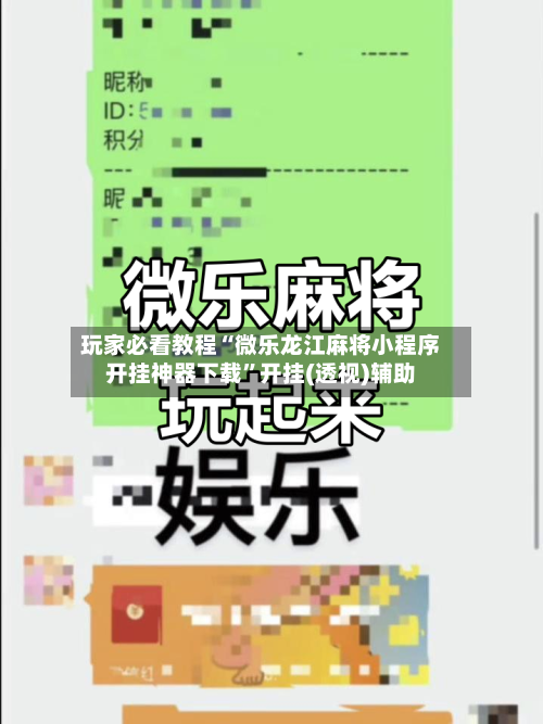 玩家必看教程“微乐龙江麻将小程序开挂神器下载”开挂(透视)辅助-第3张图片