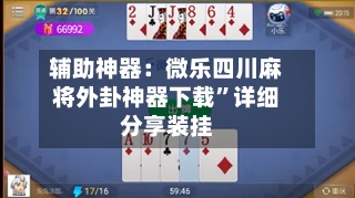 辅助神器：微乐四川麻将外卦神器下载”详细分享装挂