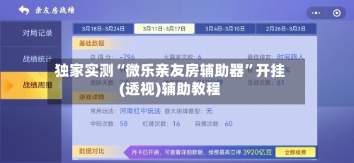 独家实测“微乐亲友房辅助器”开挂(透视)辅助教程-第2张图片