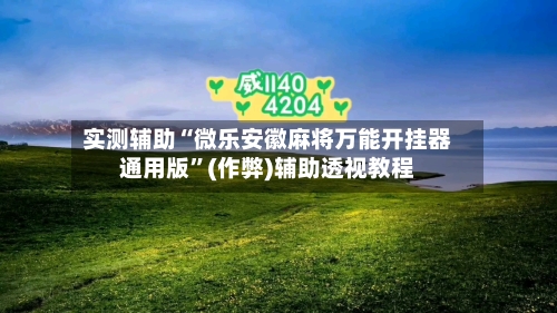 实测辅助“微乐安徽麻将万能开挂器通用版	”(作弊)辅助透视教程-第3张图片