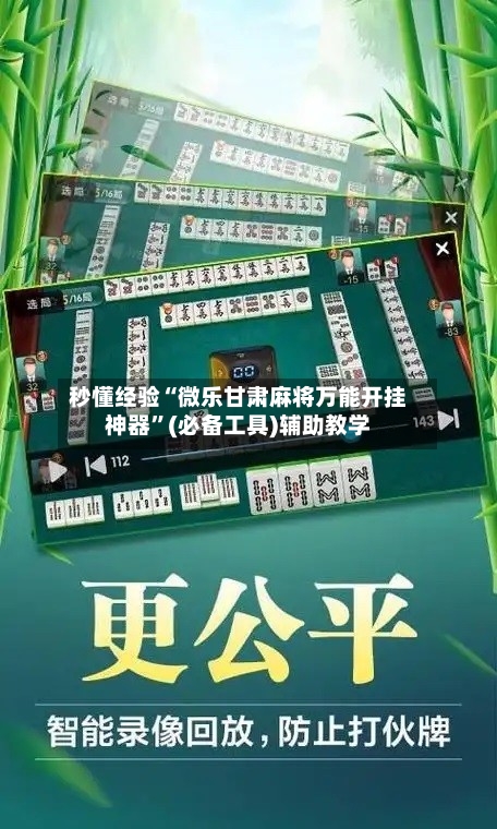 秒懂经验“微乐甘肃麻将万能开挂神器”(必备工具)辅助教学-第3张图片