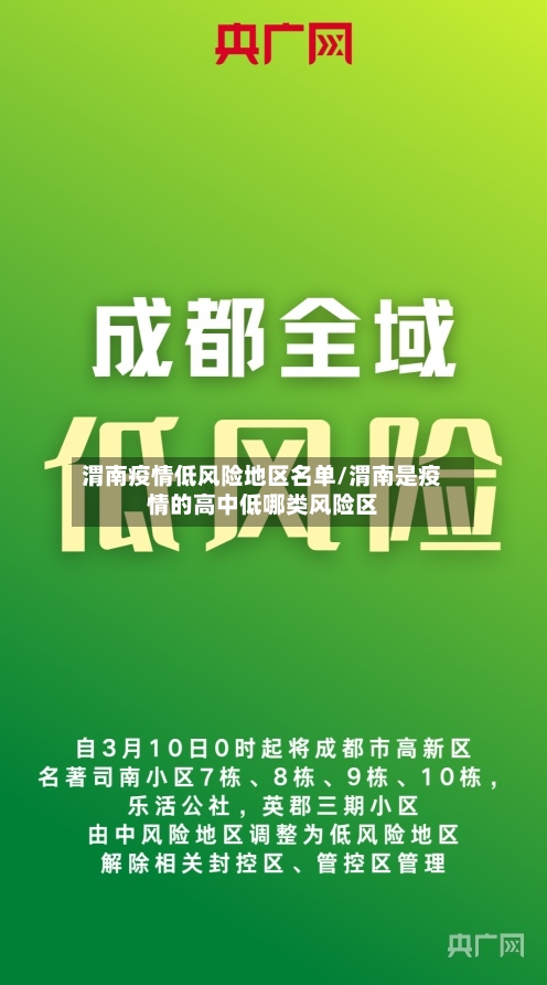 渭南疫情低风险地区名单/渭南是疫情的高中低哪类风险区