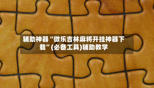 辅助神器“微乐吉林麻将开挂神器下载”(必备工具)辅助教学-第2张图片