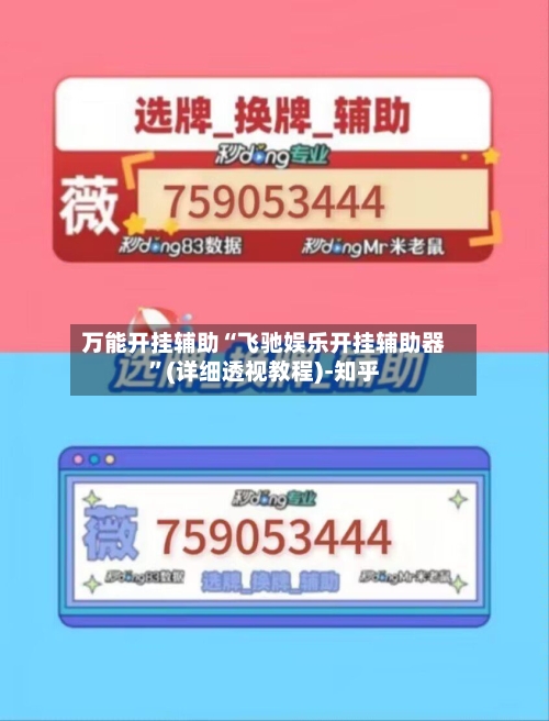 万能开挂辅助“飞驰娱乐开挂辅助器”(详细透视教程)-知乎-第3张图片