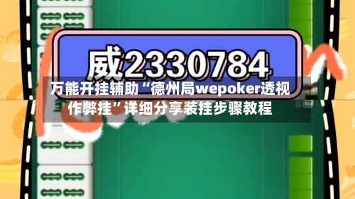 万能开挂辅助“德州局wepoker透视作弊挂”详细分享装挂步骤教程-第2张图片