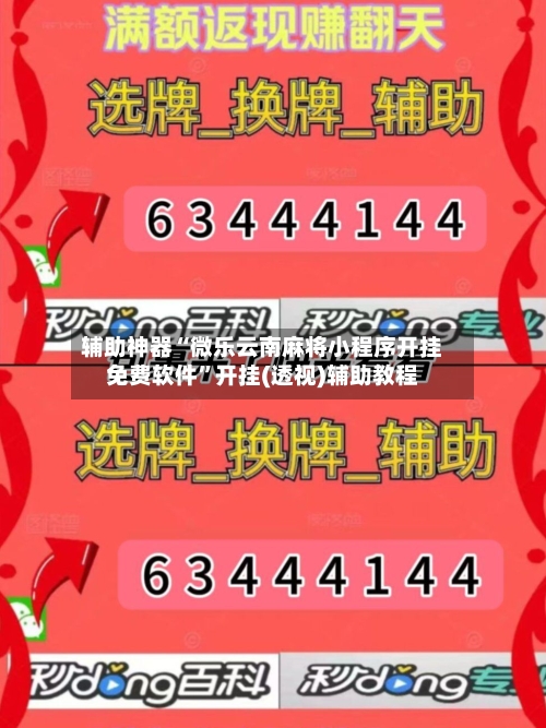 辅助神器“微乐云南麻将小程序开挂免费软件	”开挂(透视)辅助教程-第2张图片