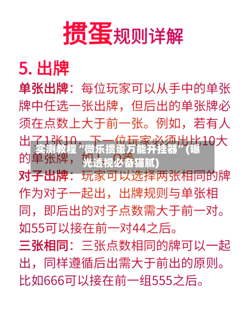 实测教程“微乐掼蛋万能开挂器”(曝光透视必备猫腻)-第2张图片