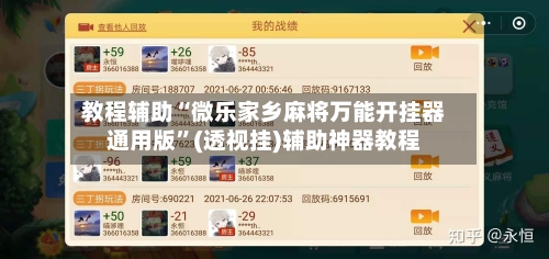 教程辅助“微乐家乡麻将万能开挂器通用版	”(透视挂)辅助神器教程-第2张图片