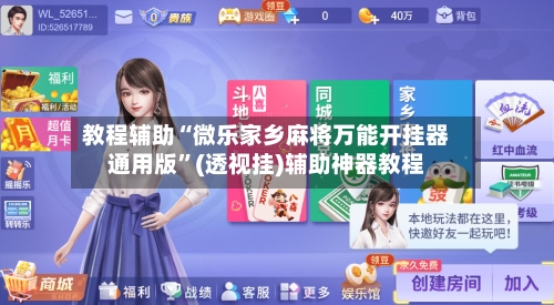 教程辅助“微乐家乡麻将万能开挂器通用版”(透视挂)辅助神器教程-第3张图片