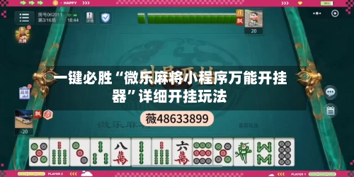 一键必胜“微乐麻将小程序万能开挂器”详细开挂玩法-第2张图片